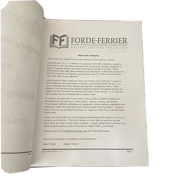 TEXAS STAAR 2016 Mastery Write Writing Editing Revision Workbook Grade 4 Updated - Picture 3 of 7